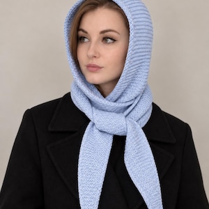 Handmade Head Scarf | Sophie Hood Inspired | Handknitted Wool Hood Scarf | Balaclava Scarf | Winter Head Scarf
