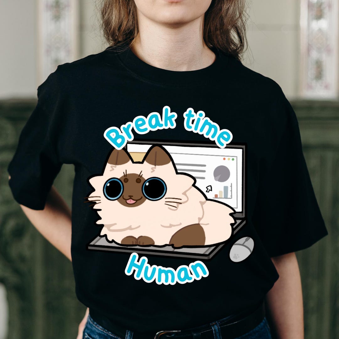 Cute Ragdoll Cat Digital Clipart | Funny Break Time Cat PNG | Cute ...