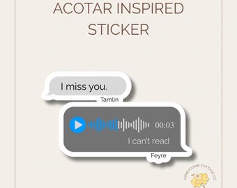 ACOTAR Inspired Sticker | Funny Sticker | Romantasy Fandom Art