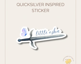 Quicksilver Inspired Sticker | Little Osha | Romantasy Bookish | Fantasy Reader Gift | Kingfisher and Saeris