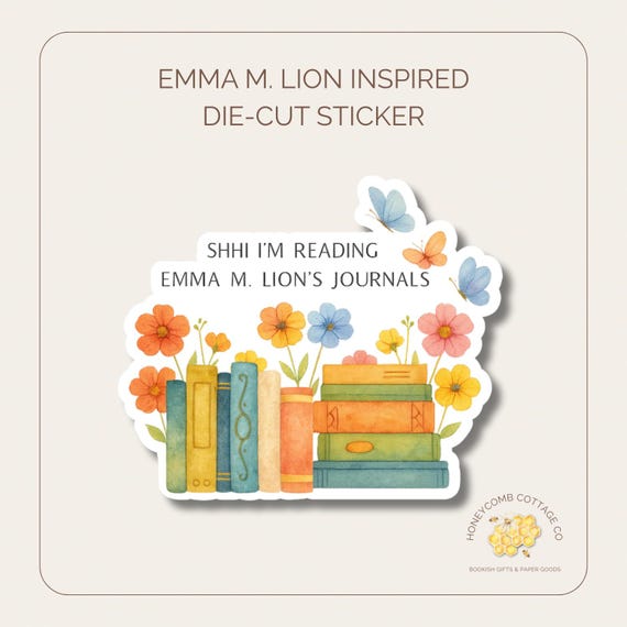 Unselected Journals of Emma M. Lion Inspired Sticker | Bookish Literary | Cozy Reader Gift