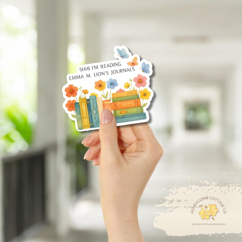 Unselected Journals of Emma M. Lion Inspired Sticker | Bookish Literary | Cozy Reader Gift image 2