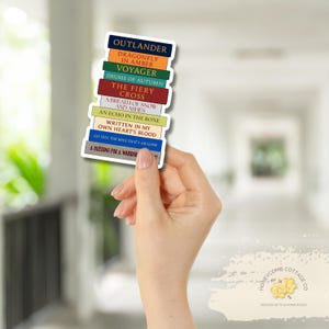 Outlander Inspired Book Stack Sticker | Historical Romance image 2