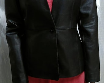 Lammleder Blazer - Damen Slim Fit One Button Mantel