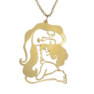 Mother and Child Necklace, Christmas gift, New Mother Necklace, Mother of boys Pendant, mom son jewelry, Hanukkah gift for mom, Generations