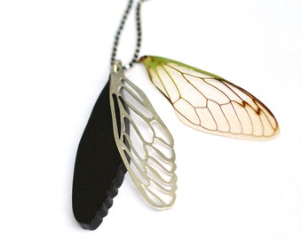 Unique gift for women, Dragonfly necklace, Statement necklace, gift for nature lovers, unique sterling silver chain, Dragonfly wing pendant