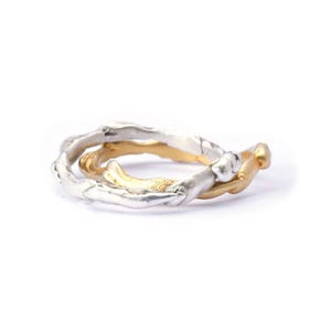 Silver Stack Ring, Sterling Silver Ring for Women, Branch Ring, Organic Ring, Twig Ring, Dainty Ring, Woodland Nature Inspired Jewelry