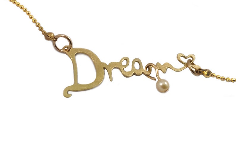 Dream Necklace, Personalised Necklace, Word Necklace, Inspirational