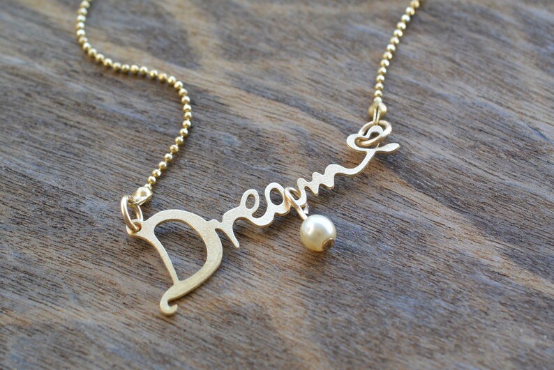 Dream Necklace, Personalised Necklace, Word Necklace, Inspirational