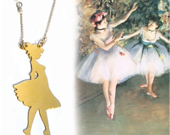 Dancer Necklace, Ballerina Necklace, Gold Necklace for Women, Ballet Dancer Necklace, Ballerina Pendant, Dainty Jewelry, Unique Gift for Her