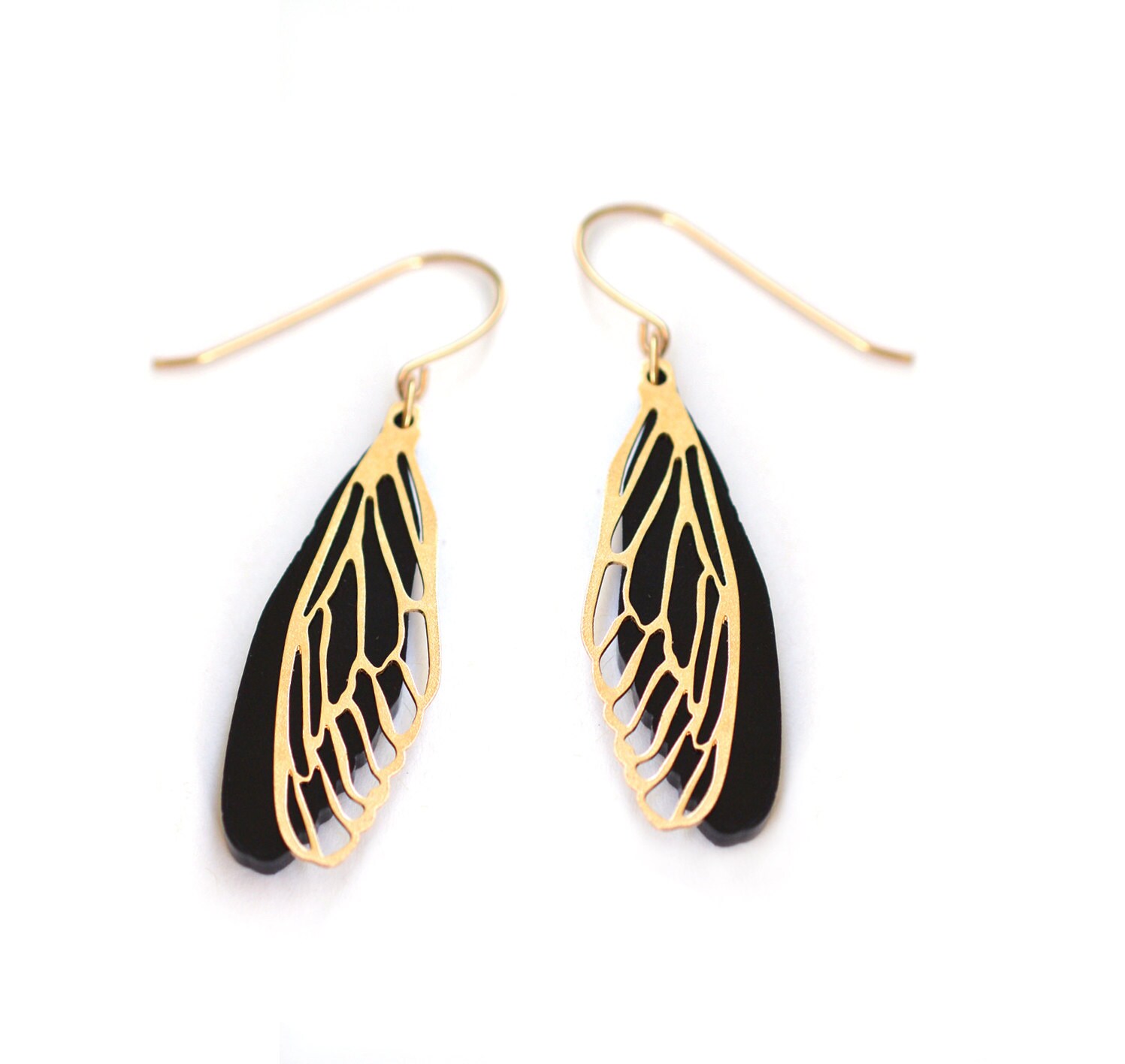 Statement earrings Dragonfly wing earrings Dangle earrings | Etsy