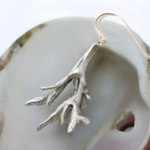 Earrings for Women, Silver Branch Earrings, Unique Jewelry, Sterling Silver Drop Earrings, Nature Inspired Earrings, Woodland Jewelry.