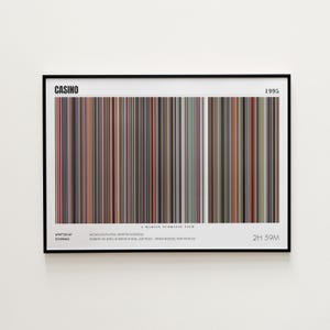 Casino Movie Poster, Horizontal Movie Print, Casino Print, Frame by Frame Movie Poster Print