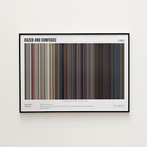 Dazed and Confused Movie Poster, Horizontal Movie Print, Dazed and Confused Print, Frame by Frame Movie Poster Print
