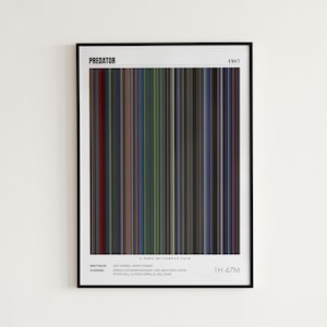 Predator Movie Poster, Arnold Schwarzenegger, Predator Print, Frame by Frame Movie Poster Print