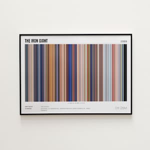 The Iron Giant Movie Poster, Horizontal Movie Print, The Iron Giant Print, Frame by Frame Movie Poster Print