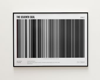The Seventh Seal Movie Poster, Horizontal Movie Print, The Seventh Seal Print, Frame by Frame Movie Poster Print