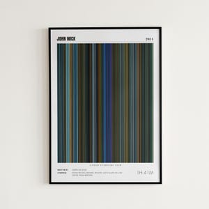 John Wick Movie Poster, Keanu Reeves, John Wick Print, Frame by Frame Movie Poster Print