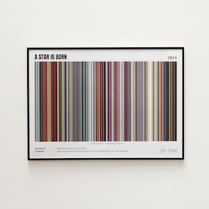 A Star Is Born Movie Poster, Horizontal Movie Print, A Star Is Born Print, Frame by Frame Movie Poster Print