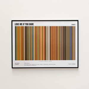 Love Me If You Dare Movie Poster, Horizontal Movie Print, Love Me If You Dare Print, Frame by Frame Movie Poster Print