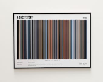 A Ghost Story-filmposter, horizontale filmprint, A Ghost Story-print, filmposter frame voor frame afdrukken