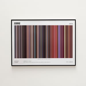 Carrie Movie Poster, Horizontal Movie Print, Carrie Print, Frame by Frame Movie Poster Print