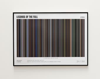Legends of the Fall filmposter, horizontale filmprint, Legends of the Fall print, filmposter frame voor frame afdrukken