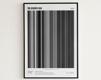 The Seventh Seal Movie Poster, Max von Sydow, The Seventh Seal Print, Frame by Frame Movie Poster Print