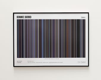 Donnie Darko Movie Poster, Horizontal Movie Print, Donnie Darko Print, Frame by Frame Movie Poster Print