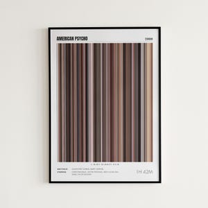 American Psycho Movie Poster, Christian Bale, American Psycho Print, Frame by Frame Movie Poster Print
