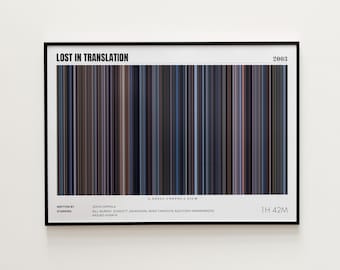 Lost in Translation Movie Poster, Horizontal Movie Print, Lost in Translation Print, Frame by Frame Movie Poster Print