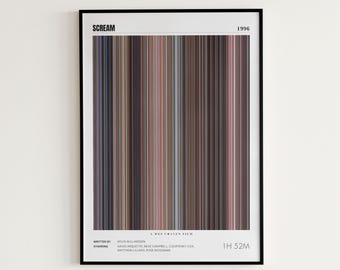 Póster de la película Scream, David Arquette, Impresión de Scream, Impresión de póster de la película fotograma a fotograma