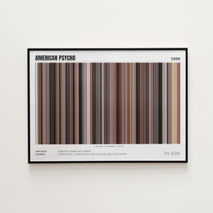American Psycho Movie Poster, Horizontal Movie Print, American Psycho Print, Frame by Frame Movie Poster Print