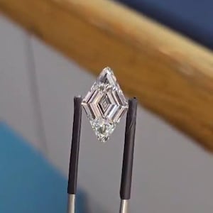 3.04 CT Lozenge Step Cut Lab Grown Diamond | F Color VS1 | IGI Certified | Rare Geometric Fancy Cut | Ratan Jewels