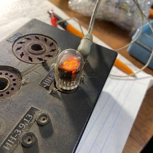 N-2 IN 2 ИН 2 Micro nixie tube . Lot 6 pcs. Clock USSR indicator. Tested Same date