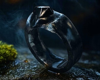 Witchbane- Obsidian and Clove Ring- Protection & Energetic Defense
