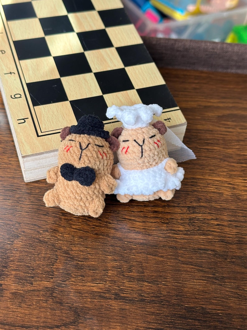 Kit Crochet Amigurumi Capybara - Fil, Crochet, Accessoires Inclus - Pour Débutants, Taille Finie 9,5x11 Cm - 4 Styles Au Choix