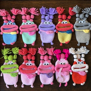 Crochet car key fob cover holder case monster big mouth handmade Mother’s Day birthday gifts