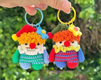 Crochet clown joker keychain Mother's Day gift Circus Handmade Amigurumi birthday gift for her