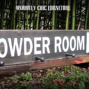 POWDER ROOM~Distressed~Bathroom Sign, SKI House~Goggle, Helmet, Ski Pole, lodge, Coat Hanger~Towel Rack~Ski Rack~black diamond, ski trail