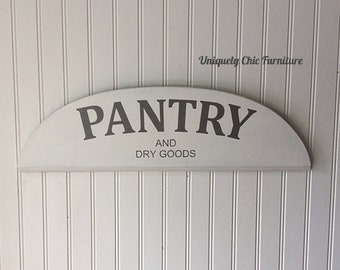 Pantry Sign, Painted, Gallery Wall, Home Decor, Vintage Sign, Dry Goods