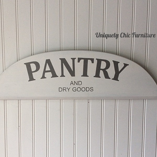 Pantry Sign, Painted, Gallery Wall, Home Decor, Vintage Sign, Dry Goods