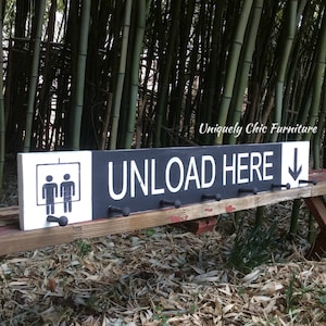 Ski UNLOAD HERE SIGN~ Cabin,gift for Skier~goggles, Helmet, Ski Pole ...