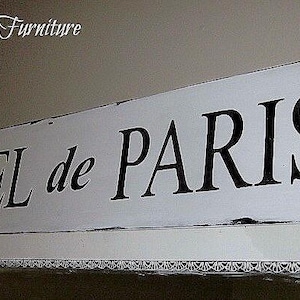 HOTEL DE PARIS Sign~French Paris Guest Room~Custom Colors Available