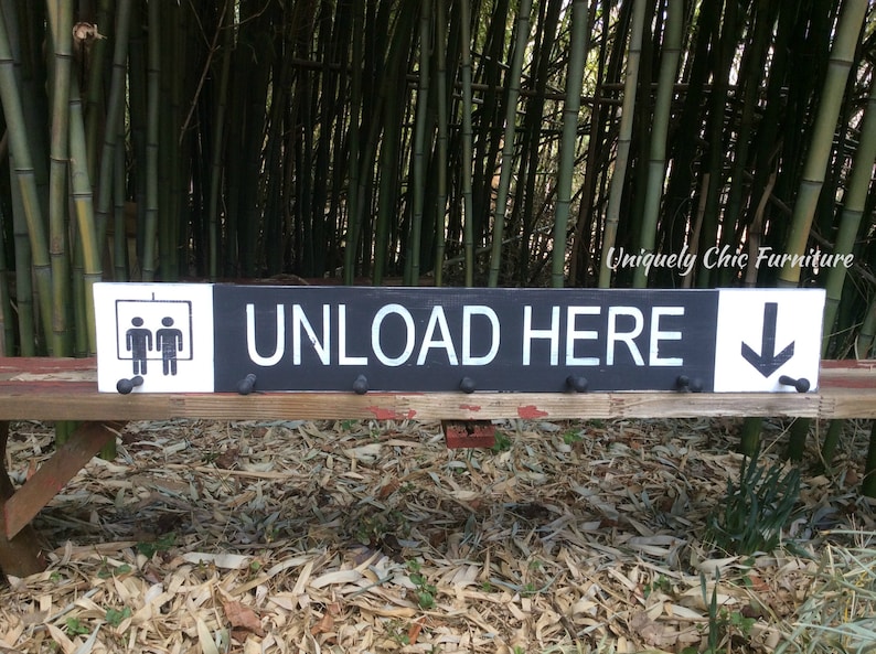Ski UNLOAD HERE SIGN~ Cabin,gift for Skier~goggles, Helmet, Ski Pole ...