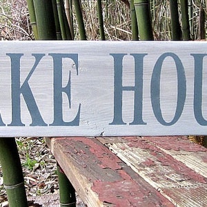 Lake House Wood Sign Wall Decor ArtNauticalCoastalCUSTOM COLORS image 3