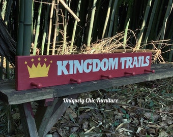 Kingdom Trails, Bike Trail, Vermont, Park, Helmet Holder, Coat Rack, Sign, Bike Trail Park