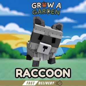 RACCOON Grow a Garden Divine Pet | Roblox Virtual In-Game Item | Instant Cheapest and Fast Delivery