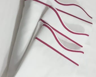 Duvet Cover Set, 400 Thread Count Cotton Sateen Big Scalloped and border Embroidery