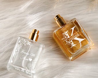 Personalized Engraved Perfume Bottle,Custom Name Initials,Wedding Keepsake Gift,Christmas gift for her
